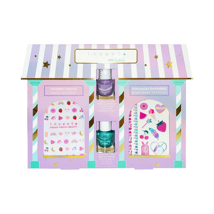Coffret Beauté enfant : vernis, stickers et tatouages - Inuwet