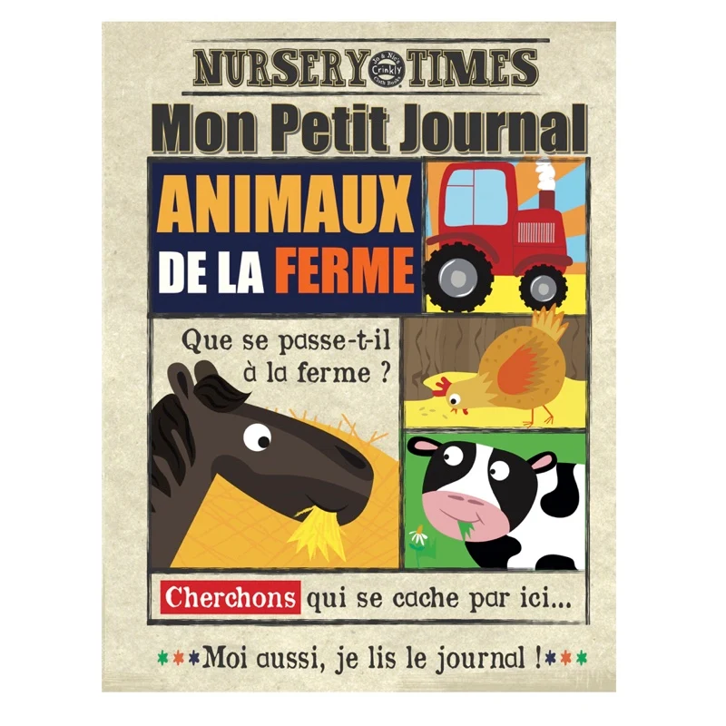 Livre en tissu qui crépite pour les petits - dès 3 mois