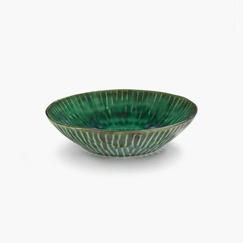 Plat de service vert collection Verde Lanza de Pascale Naessens - Serax