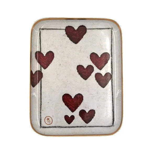 Plateau rectangulaire émaillé imprimé - Boncoeurs