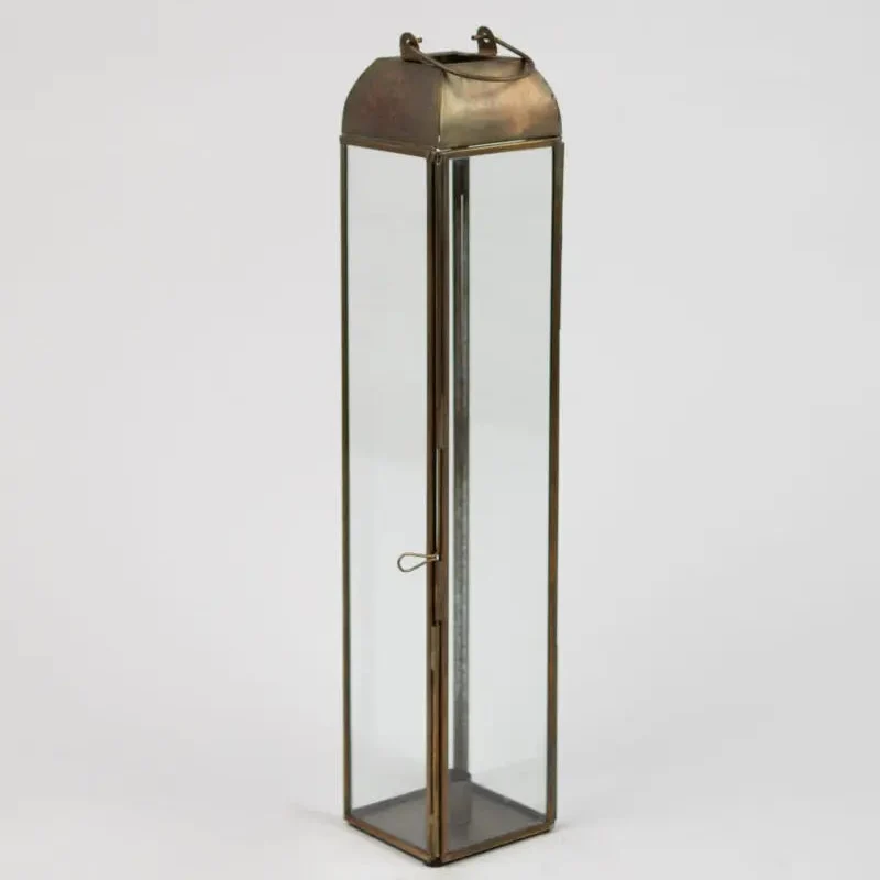 Lanterne décorative en verre et métal design intérieur-extérieur