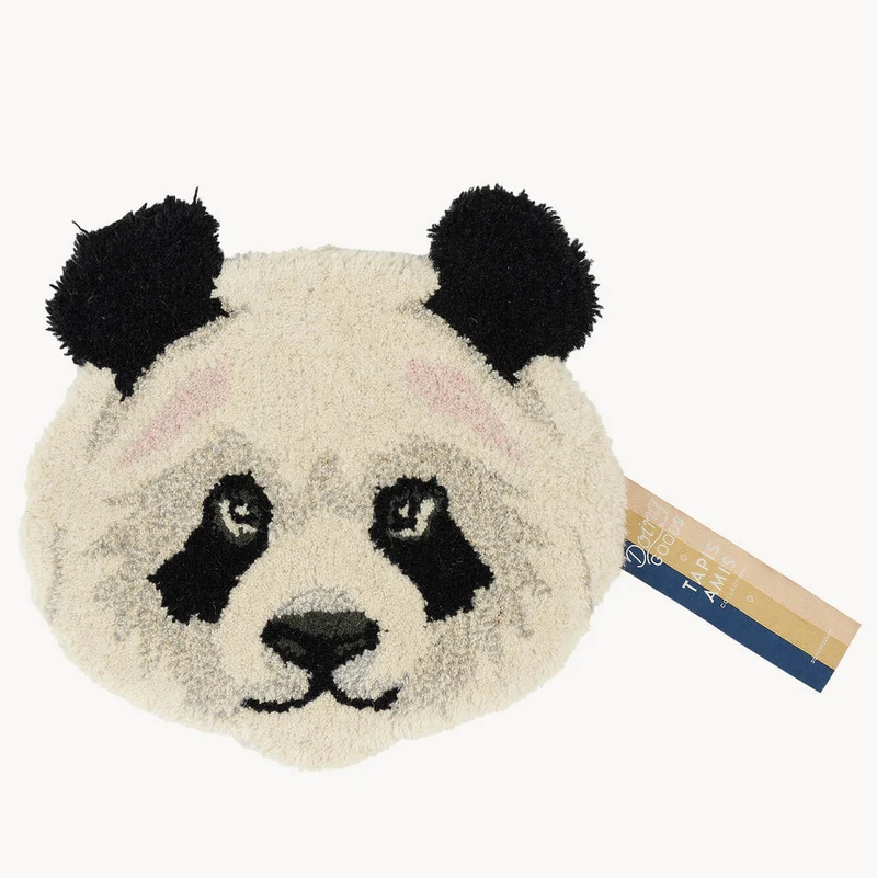 Petit tapis tête d’animal tufté – Déco ludique en 100% laine