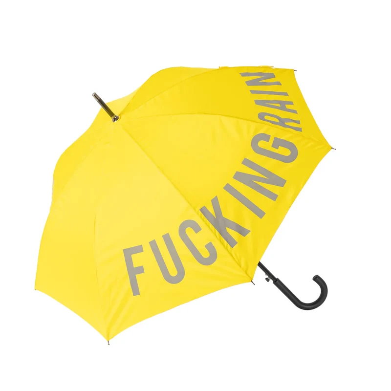 Grand parapluie fantaisie à message – Parapluie canne automatique
