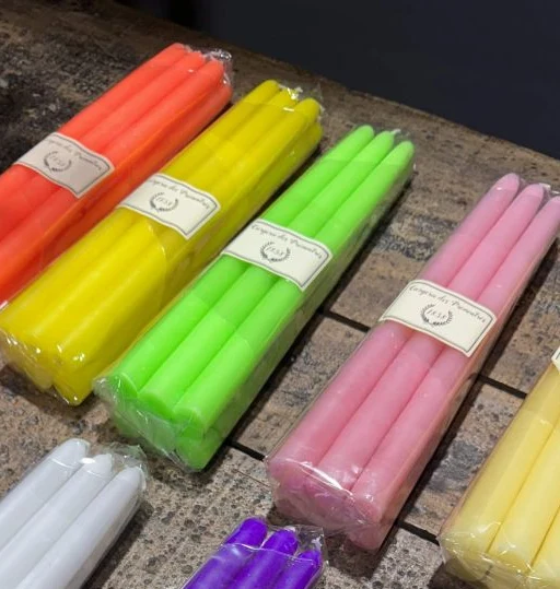 Bougie conique de la Ciergerie des Prémontrés - plusieurs coloris