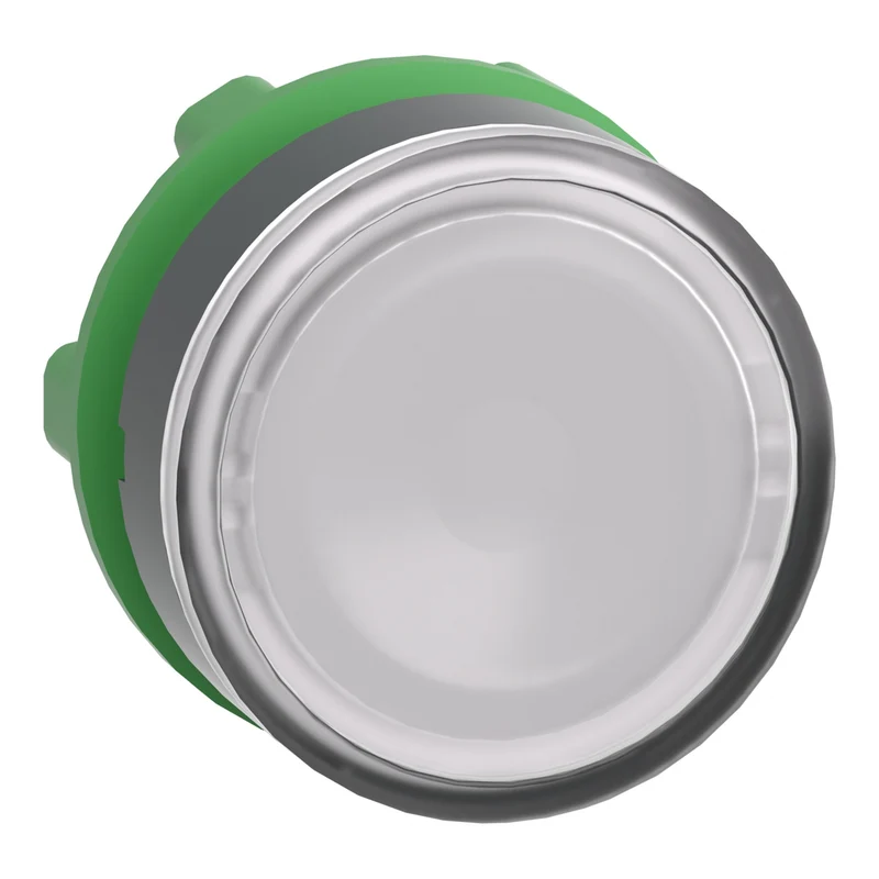 Head For Illuminated Push Button, Harmony XB5, Plastic, White Flush, 22mm, Universal LED, For Insetion Of Legend