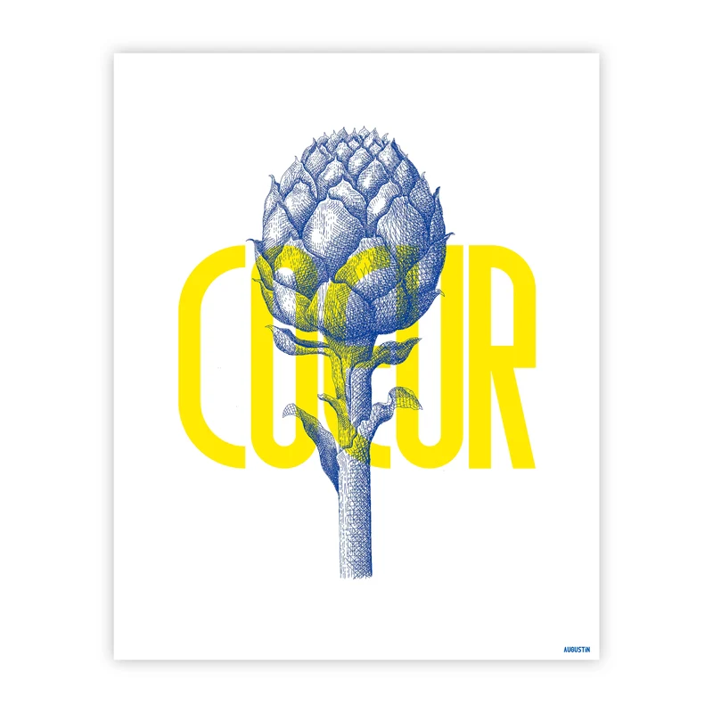 Grande affiche illustrée, made in France de Augustin - 50x70 cm