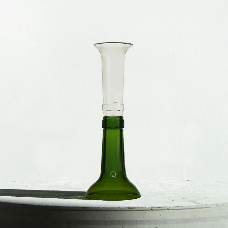Bougeoir en verre médium - Q de bouteilles