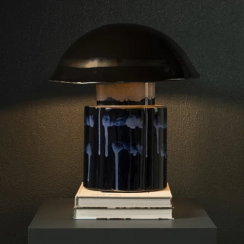 Lampe à poser en grès bleu "Terre de rêve" John - Serax