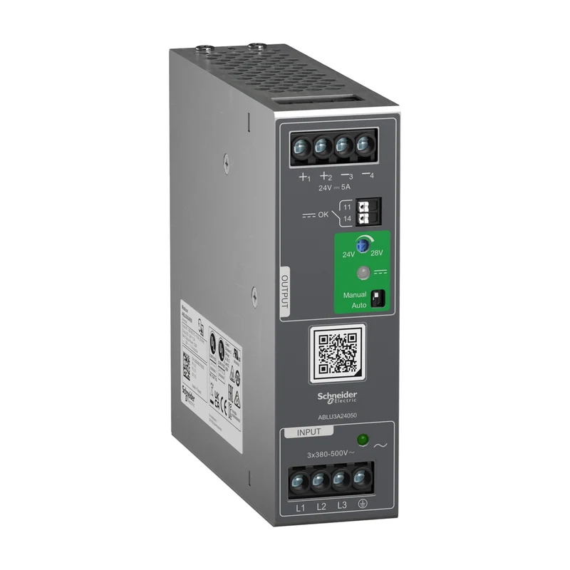 Regulated Power Supply, 380...500V AC, 24V, 5A, 3 Phases, Universal