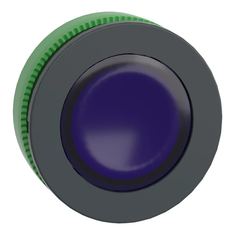 Head For Illuminated Push Button, Harmony XB5, Blue, 30mm, Universal LED, Plain Lens