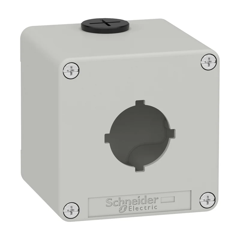 Empty Control Station, Harmony XAP, XB2 SL, Zinc Alloy, Grey, M20, 1 Cut Out 30mm With Notches, 80x80x77mm, UL CULus