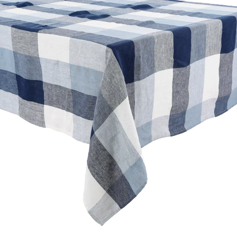 Nappe en lin lavé à motifs 160 x 300 cm - Haomy
