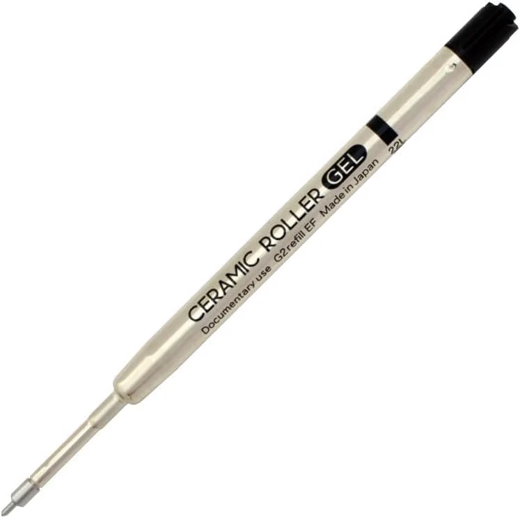 Recharge Roller Gel noir pour stylo à bille en laiton