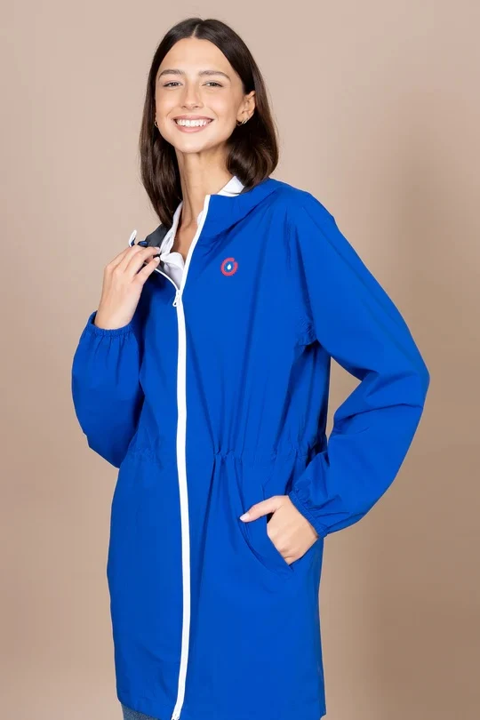Imperméable Amelot bleu klein FLOTTE 100% recyclés