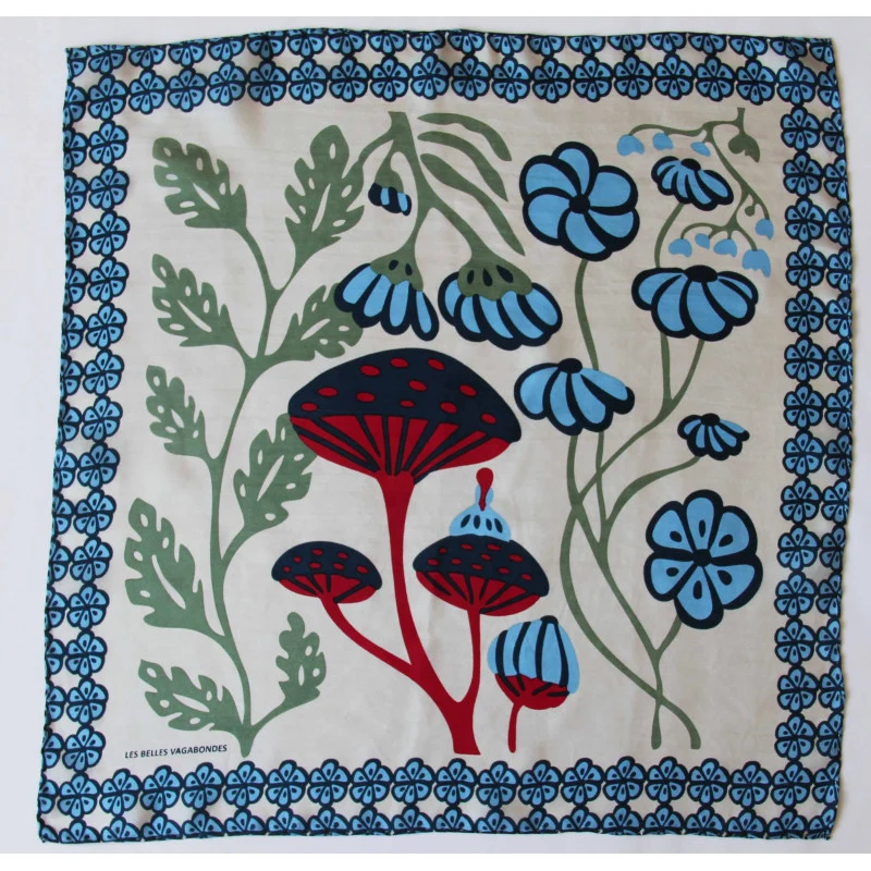 Foulard carré en soie - 50 x 50 cm