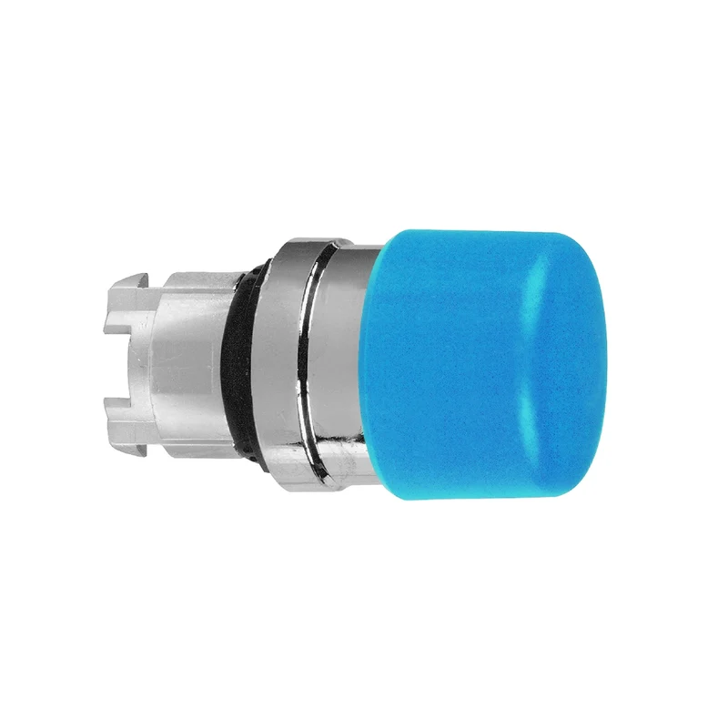 Head For Non Illuminated Push Button, Harmony XB4, Blue Mushroom 30mm, 22mm, Spring Return, Unmarked