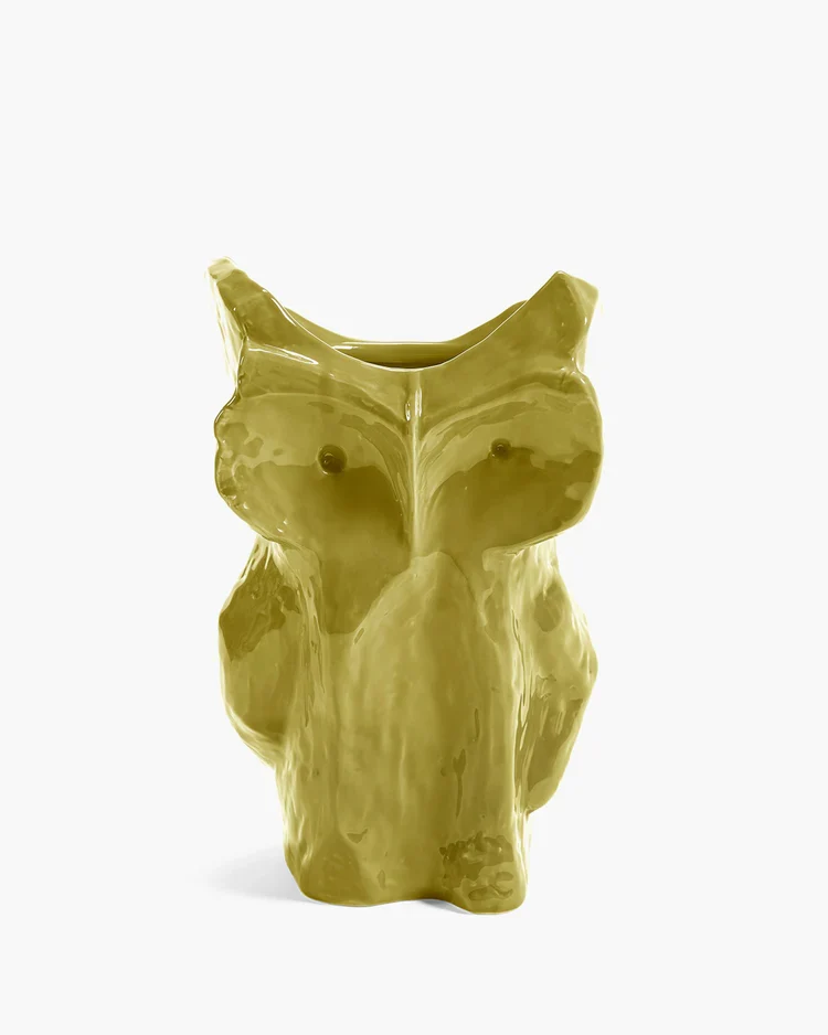 Vase Hibou "After midnight" jaune vert by Marni - Serax