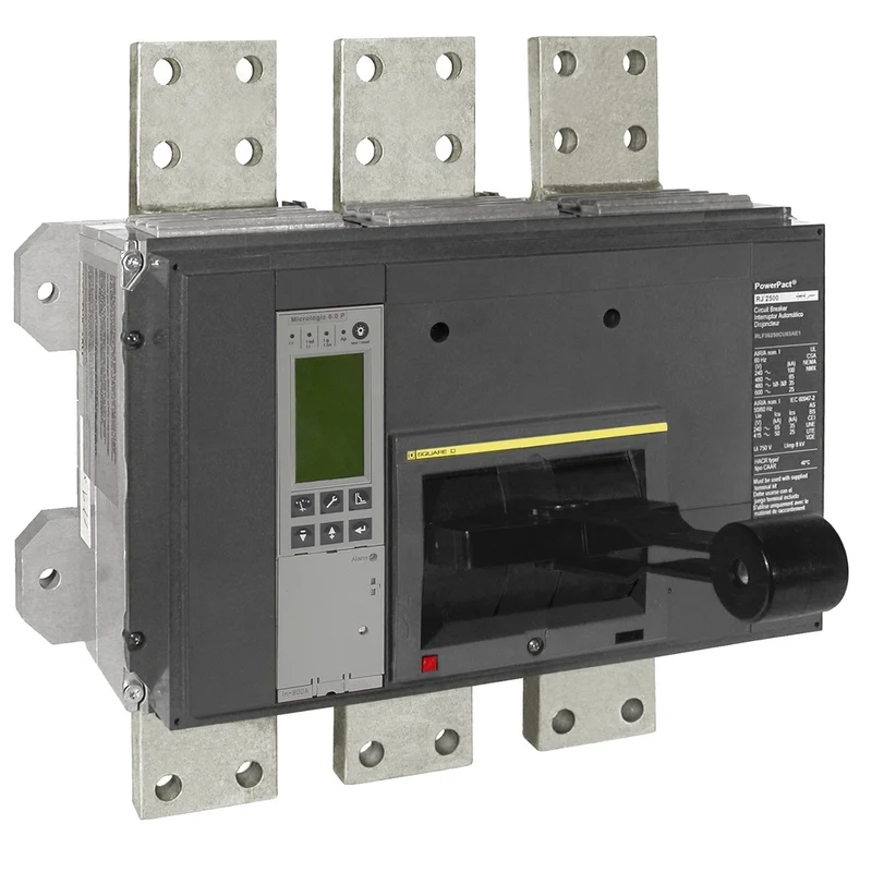 Circuit Breaker, PowerPacT R, 2500A, 3 Pole, 600VAC, 65kA, Busbar, Micrologic 6.0P, 80%, Modbus