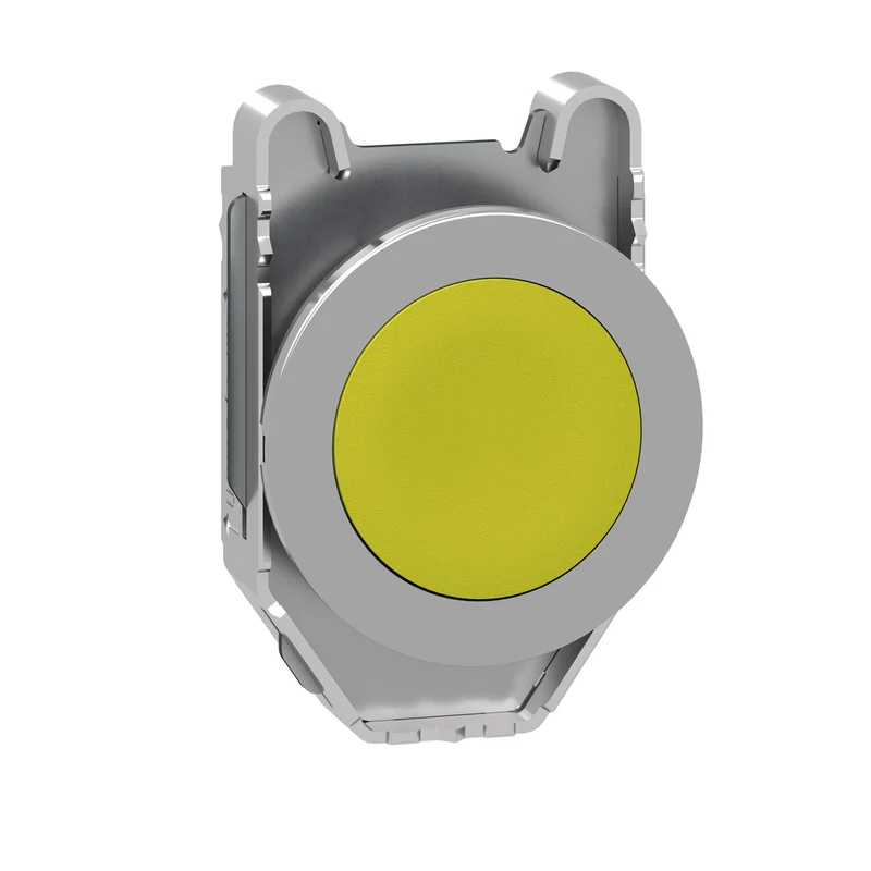 Head For Push Button, Harmony XB4, Flush Mounted Yellow Flush Caps Pushbutton Push