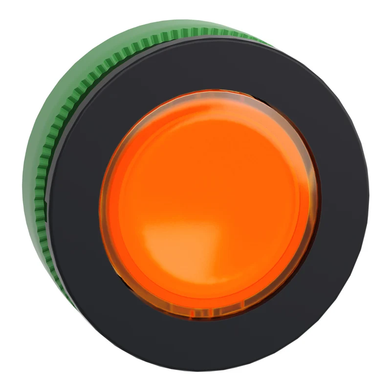 Head For Pilot Light, Harmony XB5, Orange, 30mm, Universal LED, Plain Lens