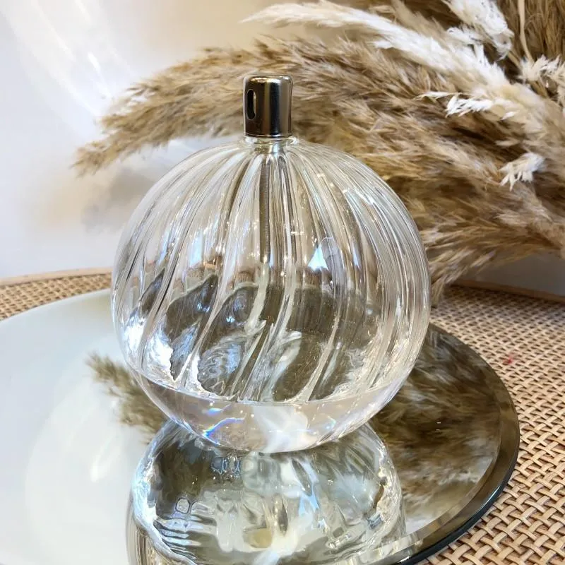 Lampe à huile sphère striée - Taille XL