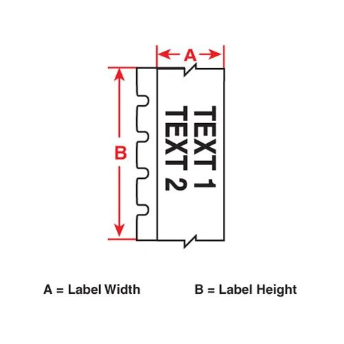 LABEL VINYL 1X50' ROLL INDOOR/OUTDOOR RED
