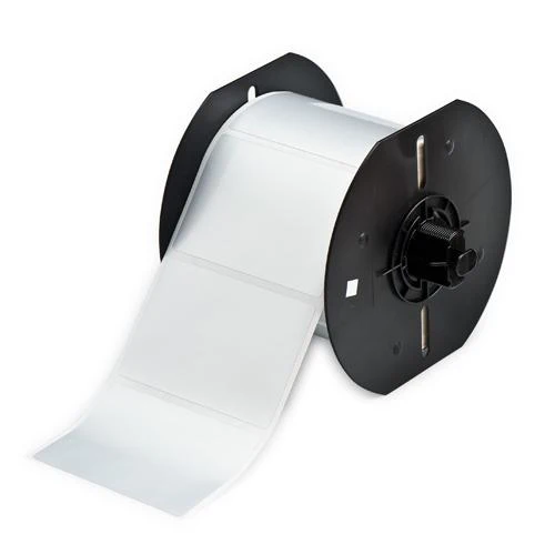 LABEL POLYESTER METALIZED 2X3" 500/ROLL SILVER