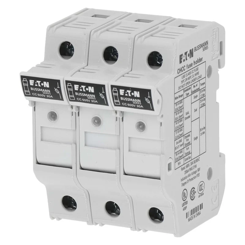FUSE HOLDER CLASS CC INDICATOR 30A 600V 3P