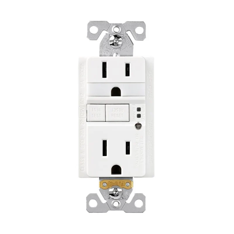RECEPTACLE DUPLEX GFCI SELFTEST TAMPER RES.15A 125V WHITE