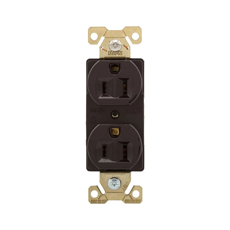 RECEPTACLE DUPLEX 15A 2P 3W 125V BROWN