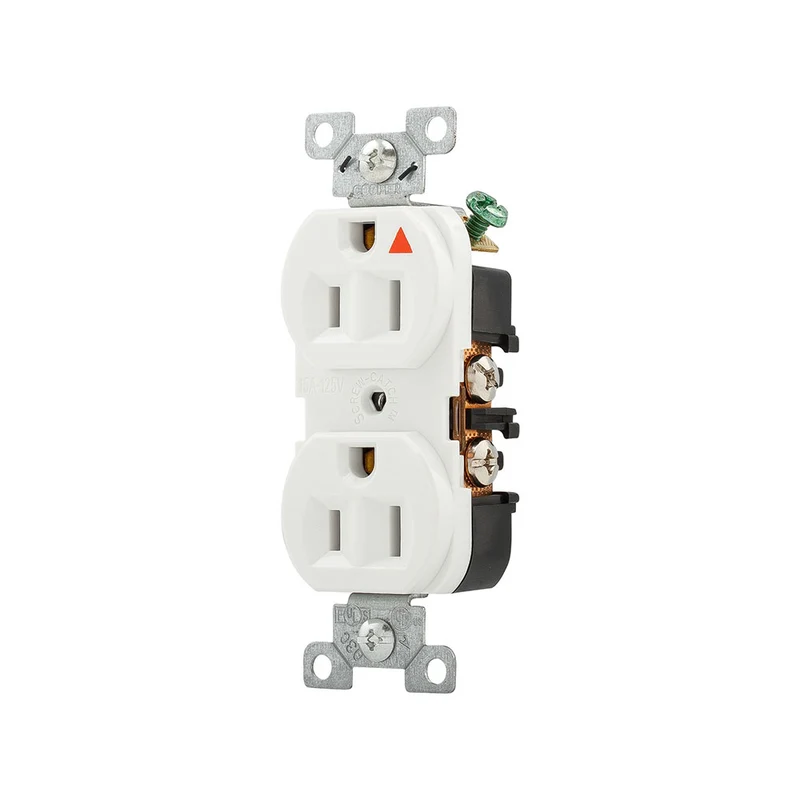 RECEPTACLE DUPLEX 15A 2P 3W 125V INSULATED GROUND IVORY