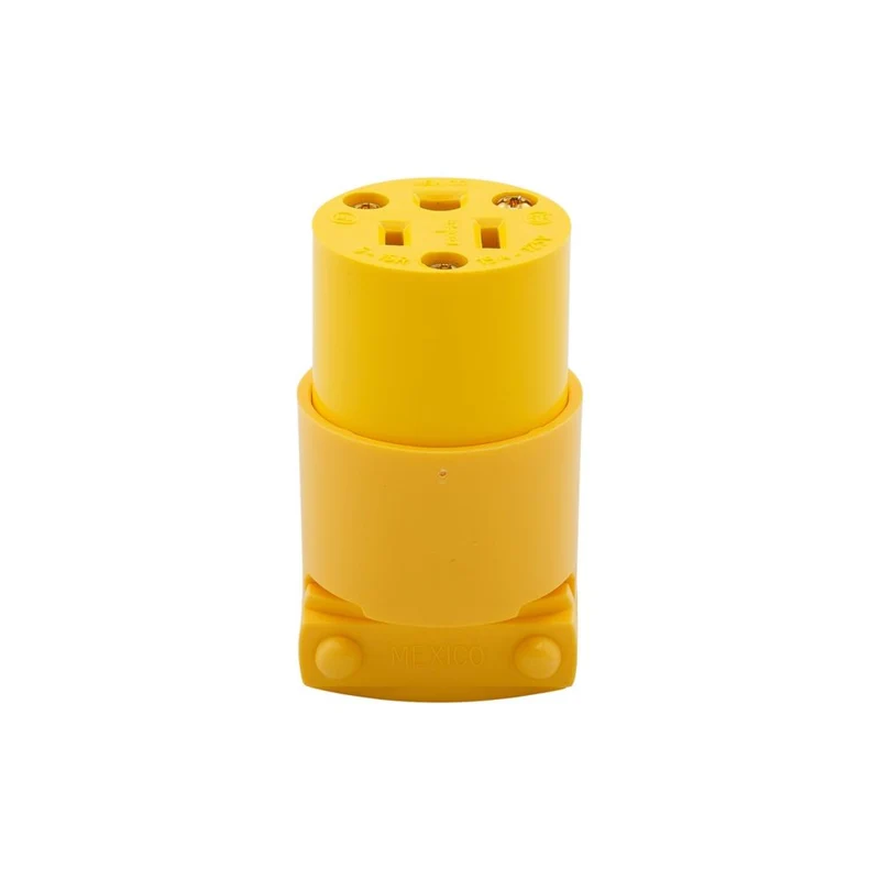 CONNECTOR 15A 2P 3W COMMERCIAL GRADE 125V YELLOW