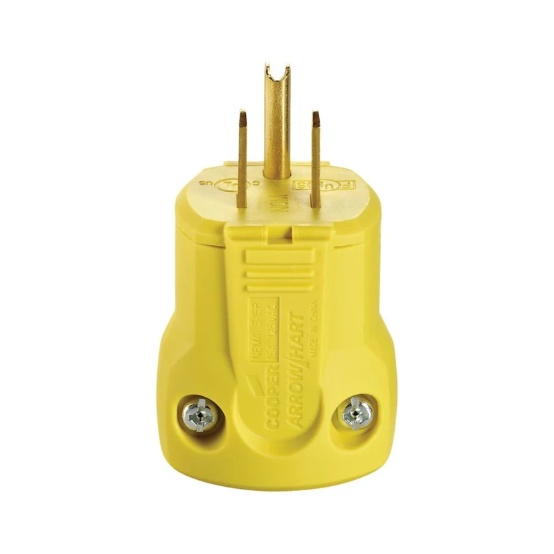PLUG 15A 2P 3W 125V YELLOW