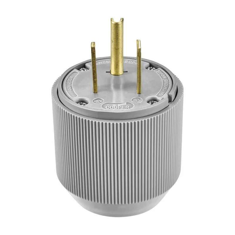 PLUG STRAIGHT INDUSTRIAL 50A 2P 3W 250V GRAY