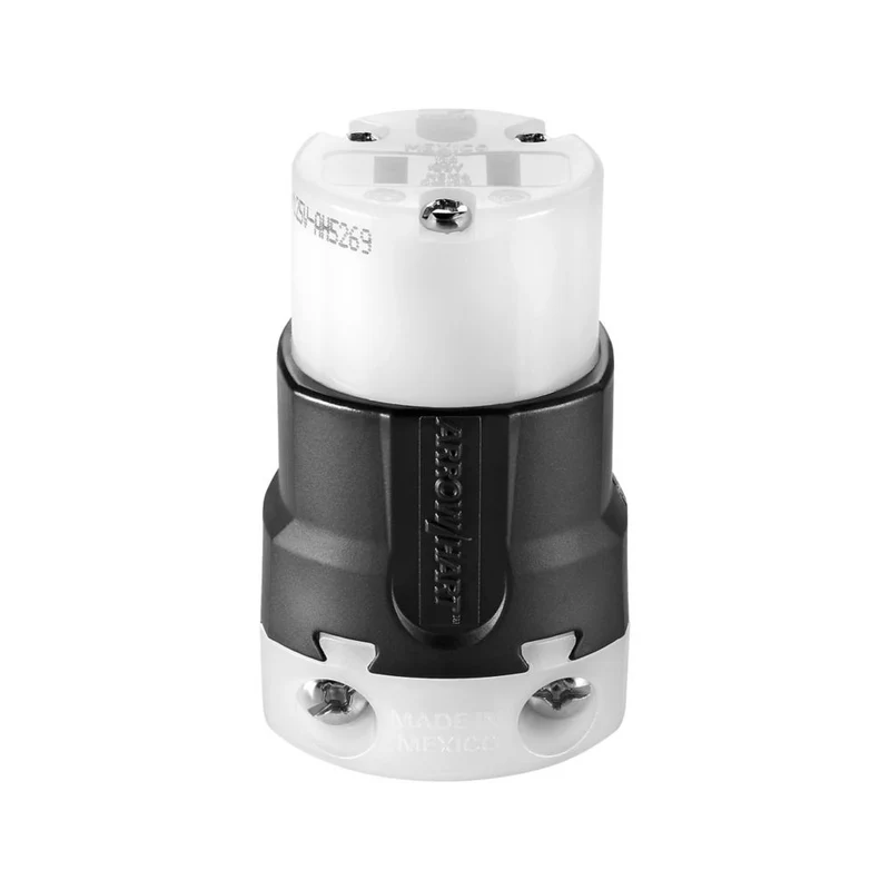 CONNECTOR 15A 2P 3W 125V BLACK/WHITE