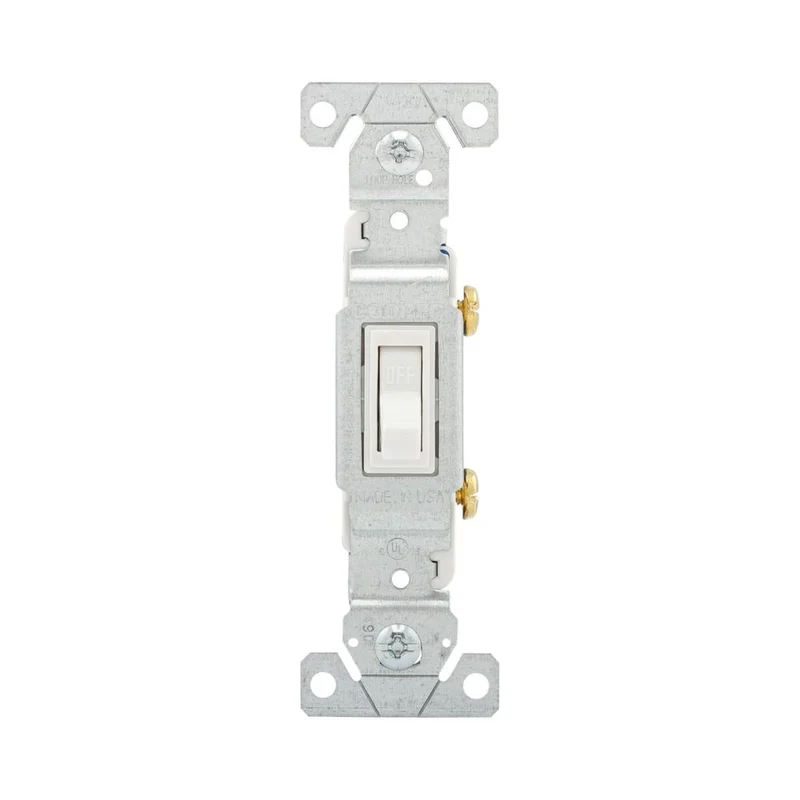 SWITCH TOGGLE 15A 1P 120V WHITE