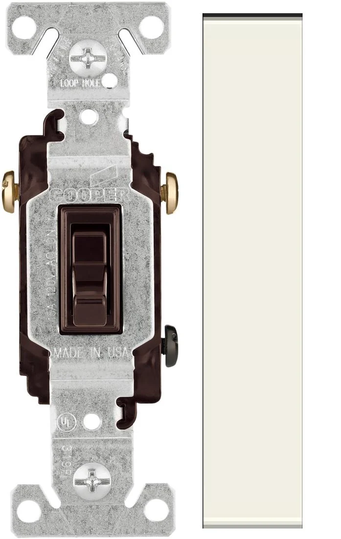 SWITCH TOGGLE 15A 1P 3WAY 120V WHITE