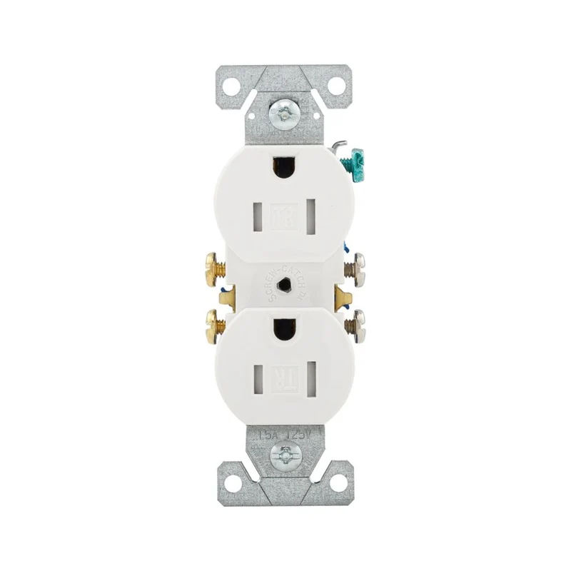 RECEPTACLE DUPLEX 15A 2P 3W TAMPER RES. 125V WHITE