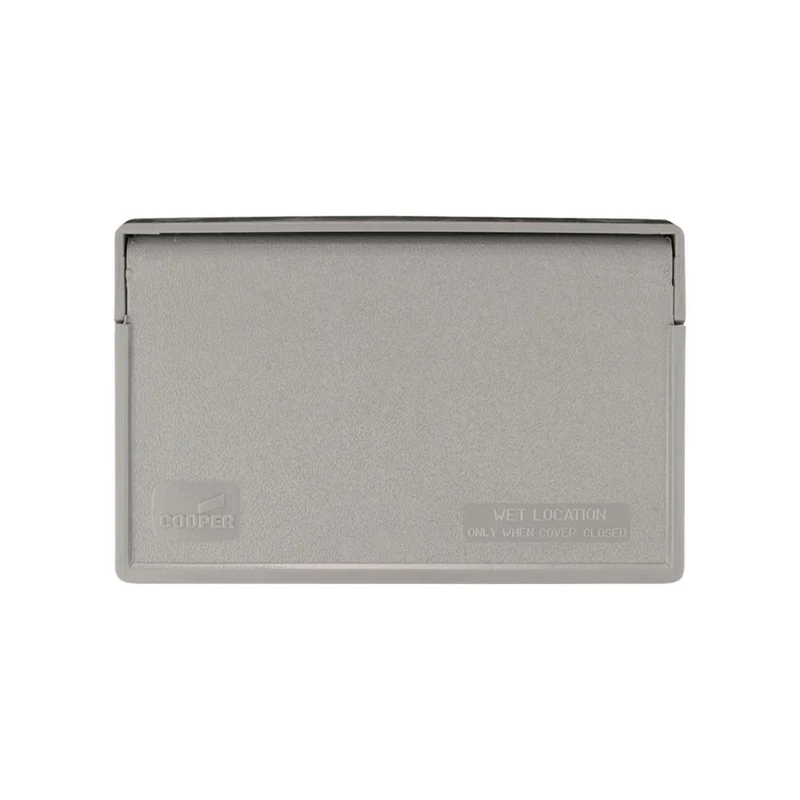 COVER 1G DECO/GFCI WEATHER RESISTANT HORIZONTAL GRAY