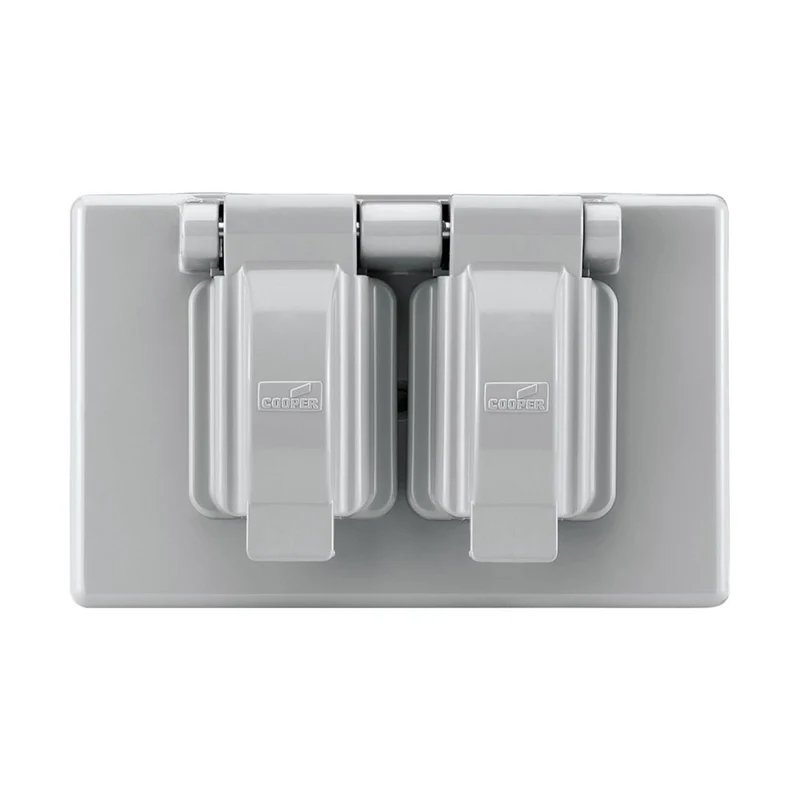 COVER 1G DUPLEX RECEPTACLE NON METAL HORIZONTAL