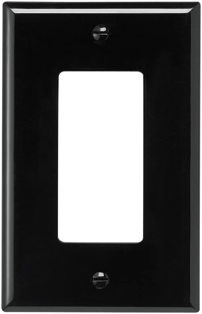 WALLPLATE 1G DECO MIDWAY BLACK