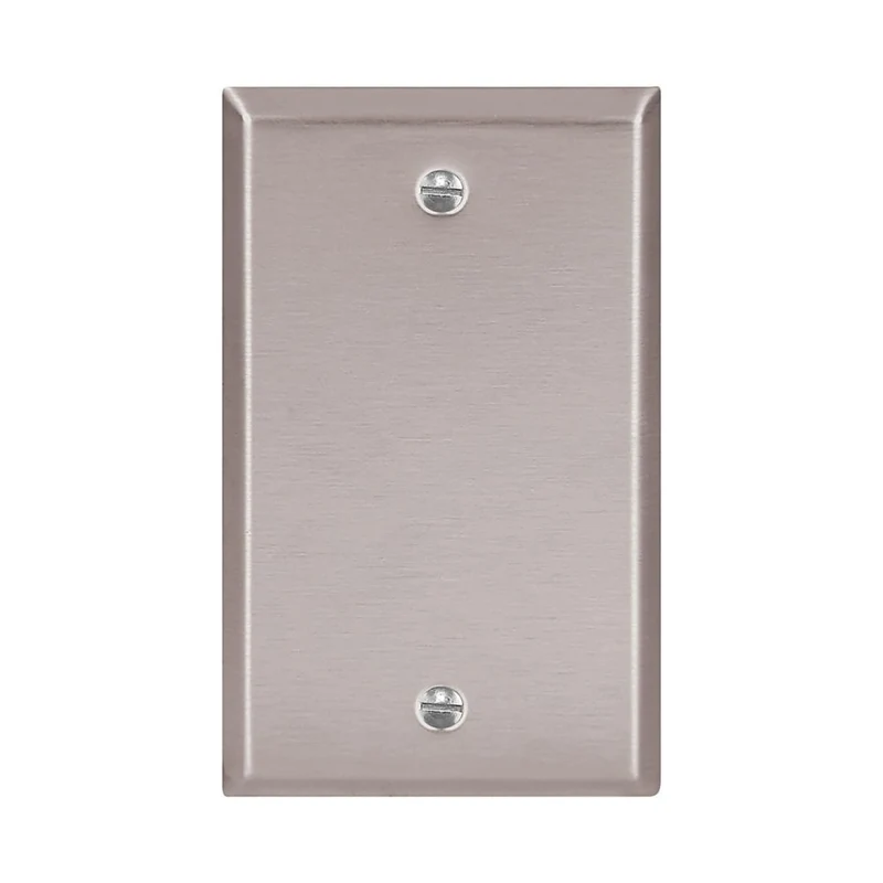 WALLPLATE 1G STANDARD BLANK STAINLESS STEEL