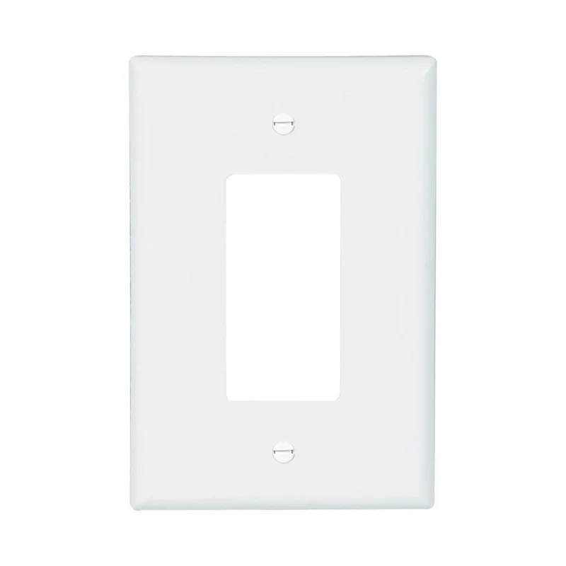 WALLPLATE 1G JUMBO DECO THERMOPLASTIC WHITE
