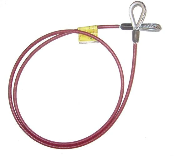 LANYARD 4' WIRE ROPE THIMBLE EYE EACH END