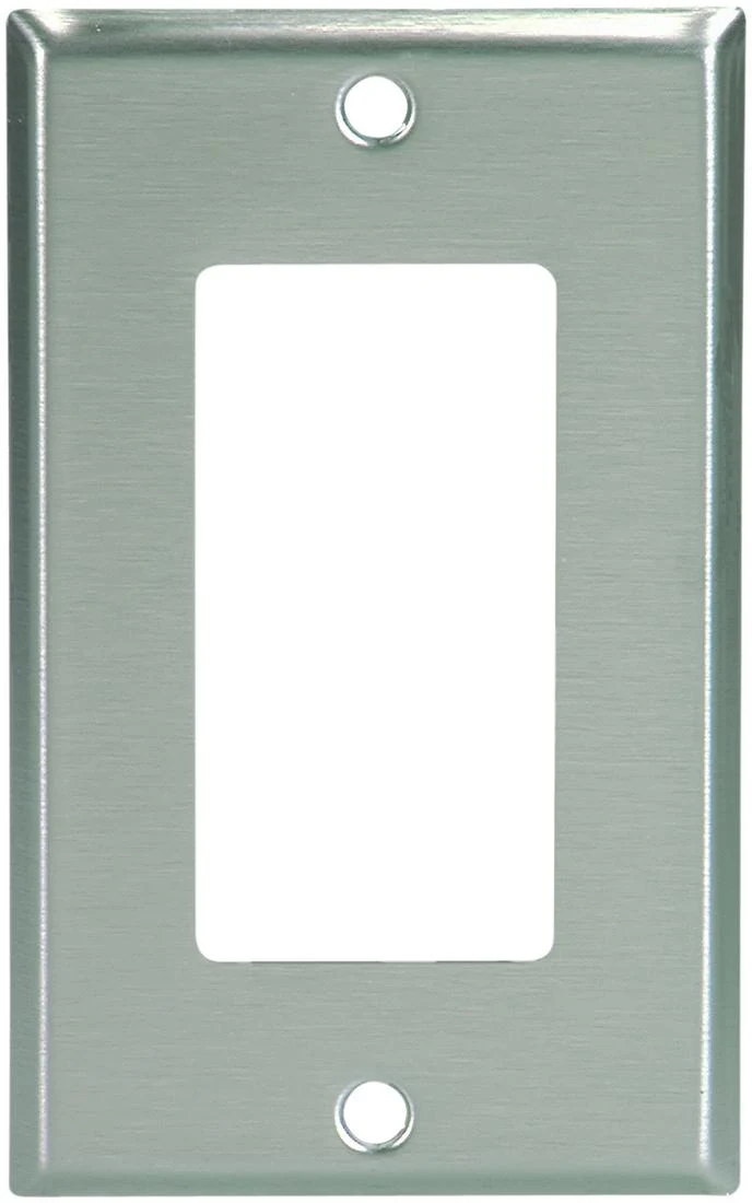 WALLPLATE DECO 1G STAINLESS STEEL