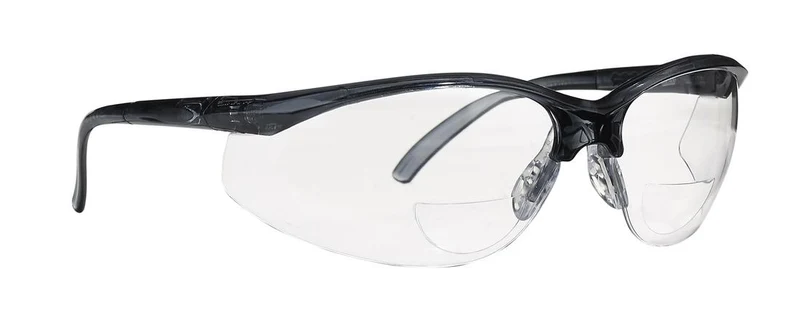 SAFETY GLASSES GREY FRAME CLEALR LENS DIOPTER 2.0