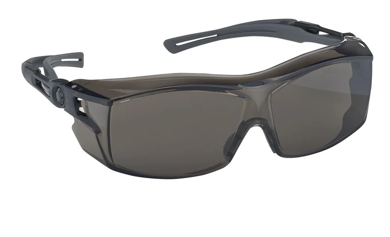 OTG SAFETY GLASSES - Black Temple, Smoke Lens and 4A Coating