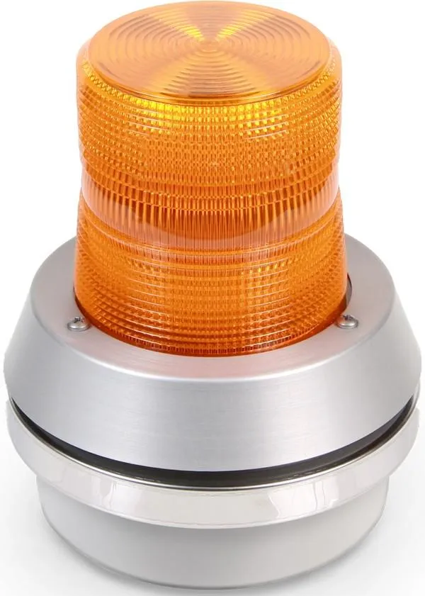 FLASHING BEACON LED WITH HORN 40W 120V RED
