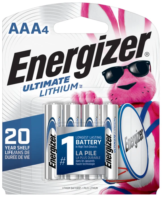 BATTERY AAA LITHIUM ULTIMATE 1.5V 4/CARD