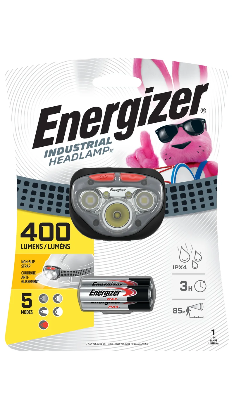 HEADLIGHT LED CONTRACTOR 400LM 3 AAA BATTERIES INCLUDED